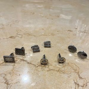 100% Authentic 4 pairs (8 total) Silver Cuff Links